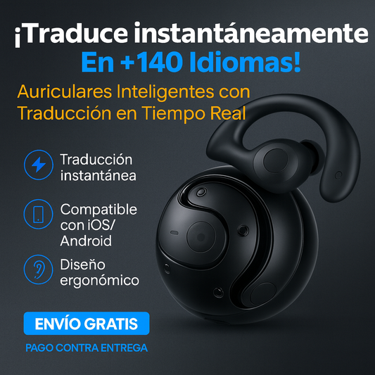Auricular Traductor Inteligente IA — Comunicación Sin Barreras en +140 Idiomas