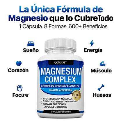 Magnesium Complex – Energía, Sueño y Bienestar en Cada Cápsula