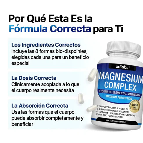 Magnesium Complex – Energía, Sueño y Bienestar en Cada Cápsula